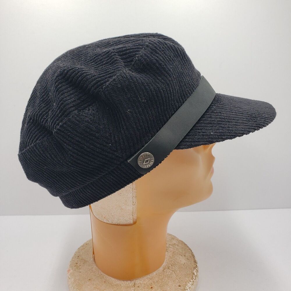 Brixton Fiddler Fisherman Cap Black Corduroy Fiddler Hat Size 7 Small S - Picture 8 of 8